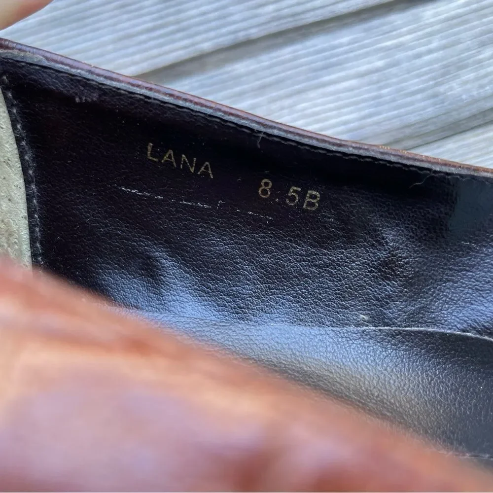 Falchi by Carlos Falchi “Lana” brown leather loafers 8.5